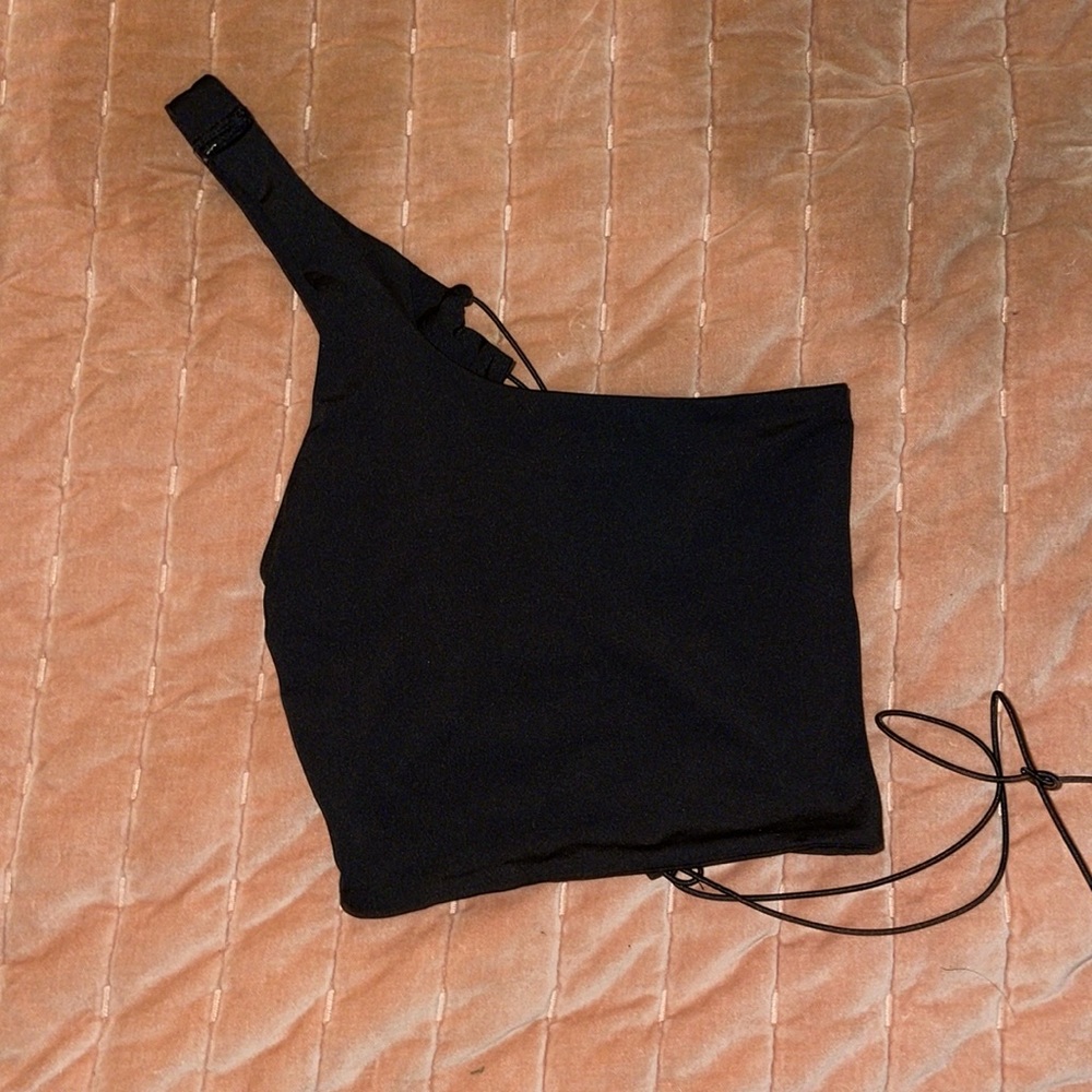 cute black one strap top